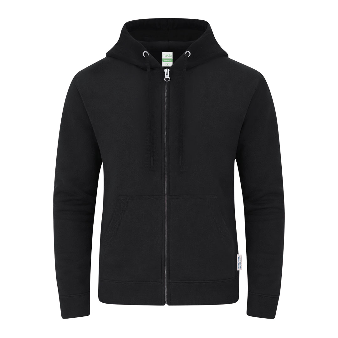 Bluza z kapturem i zamkiem dla dorosłych Walder P172295T czarny