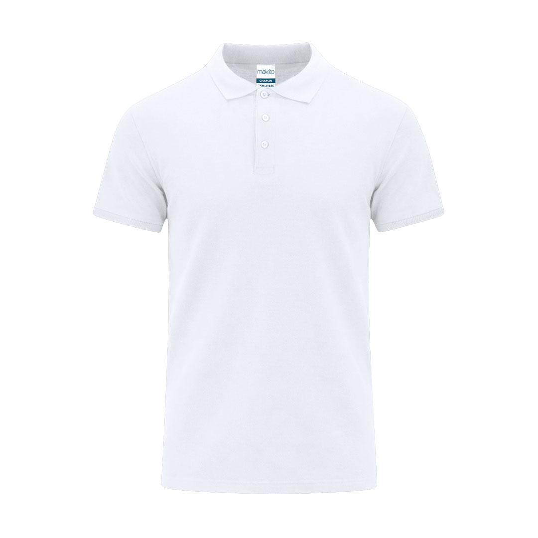 Dorosła biała koszulka polo Chaplin P174006T MKT-21838-W