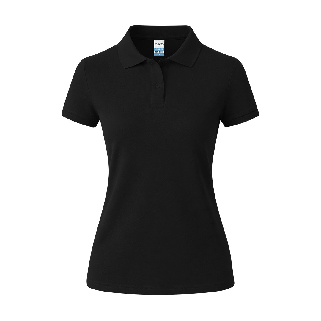 Damskie kolorowe polo Charles P176569T czarny