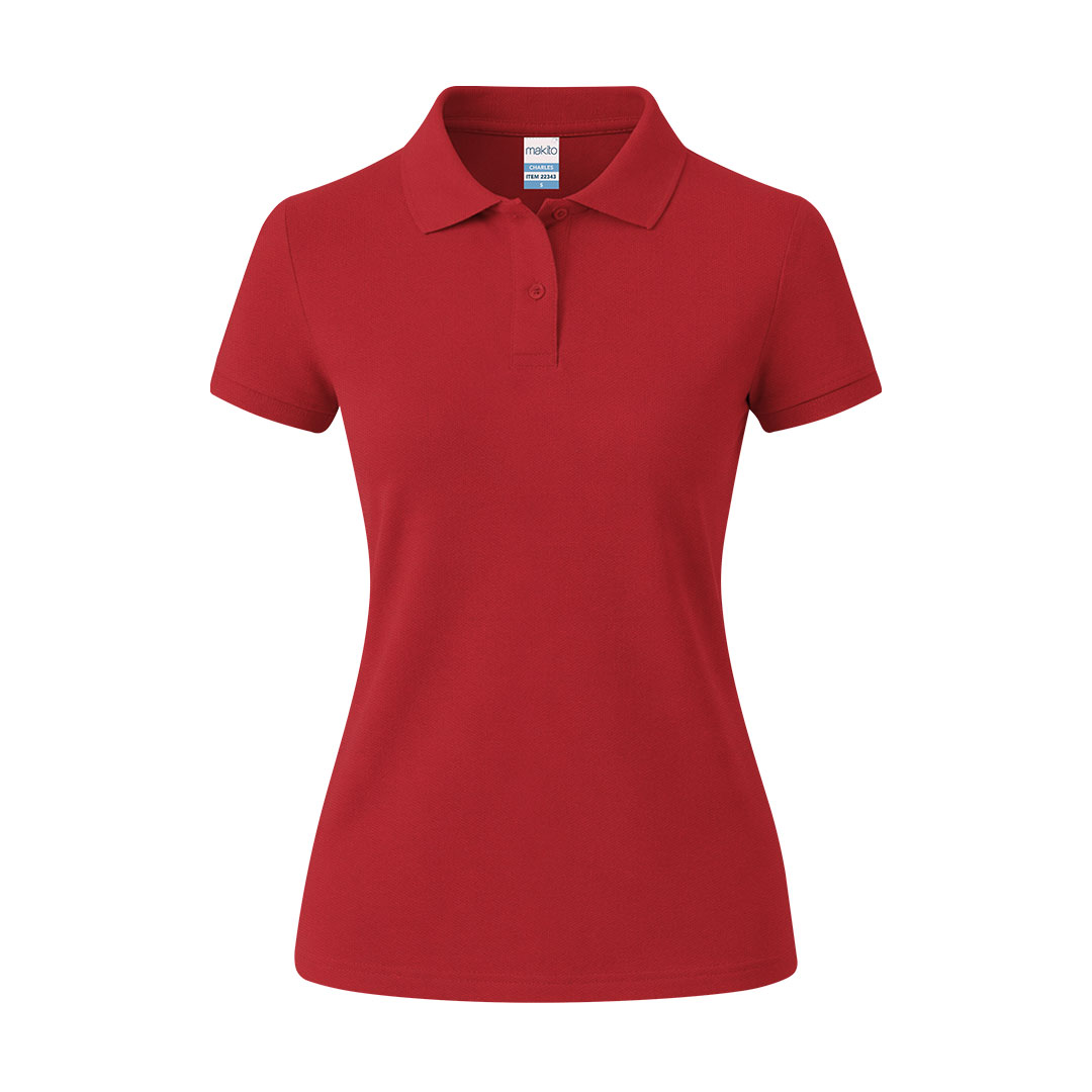 Damskie kolorowe polo Charles P176569T czerwony