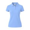 Damskie kolorowe polo Charles P176569T błękitny