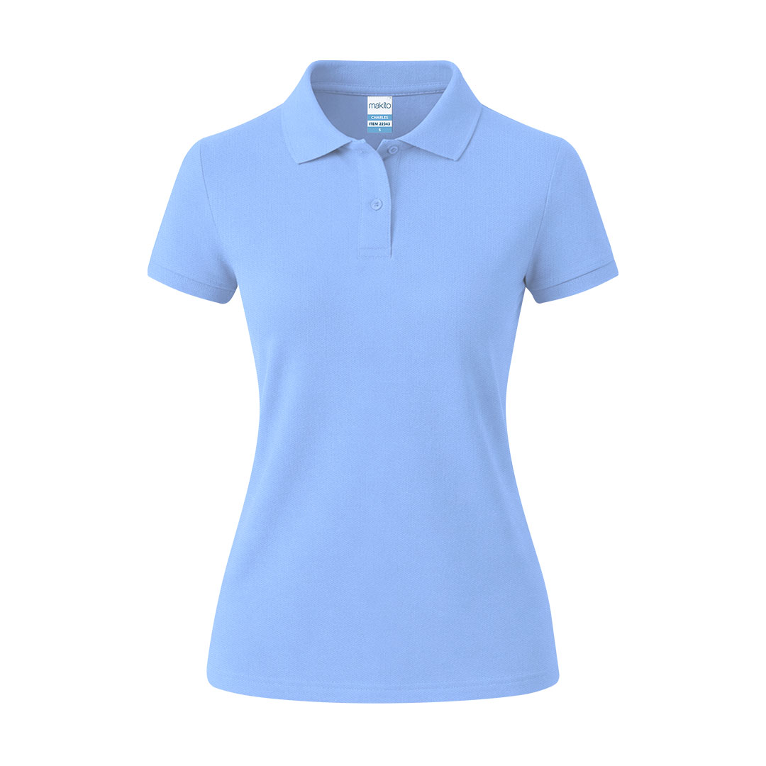 Damskie kolorowe polo Charles P176569T błękitny