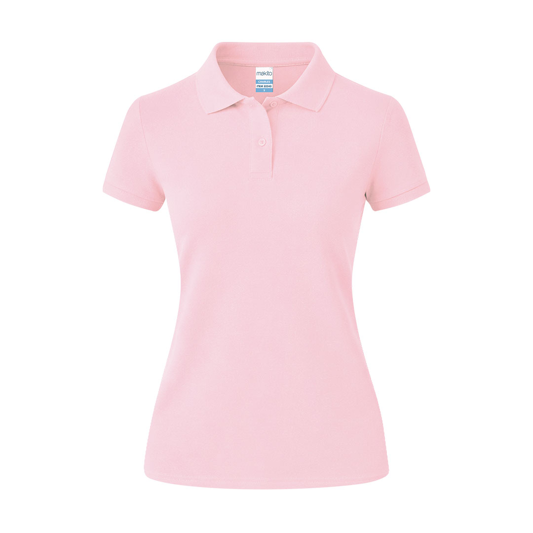 Damskie kolorowe polo Charles P176569T różowy