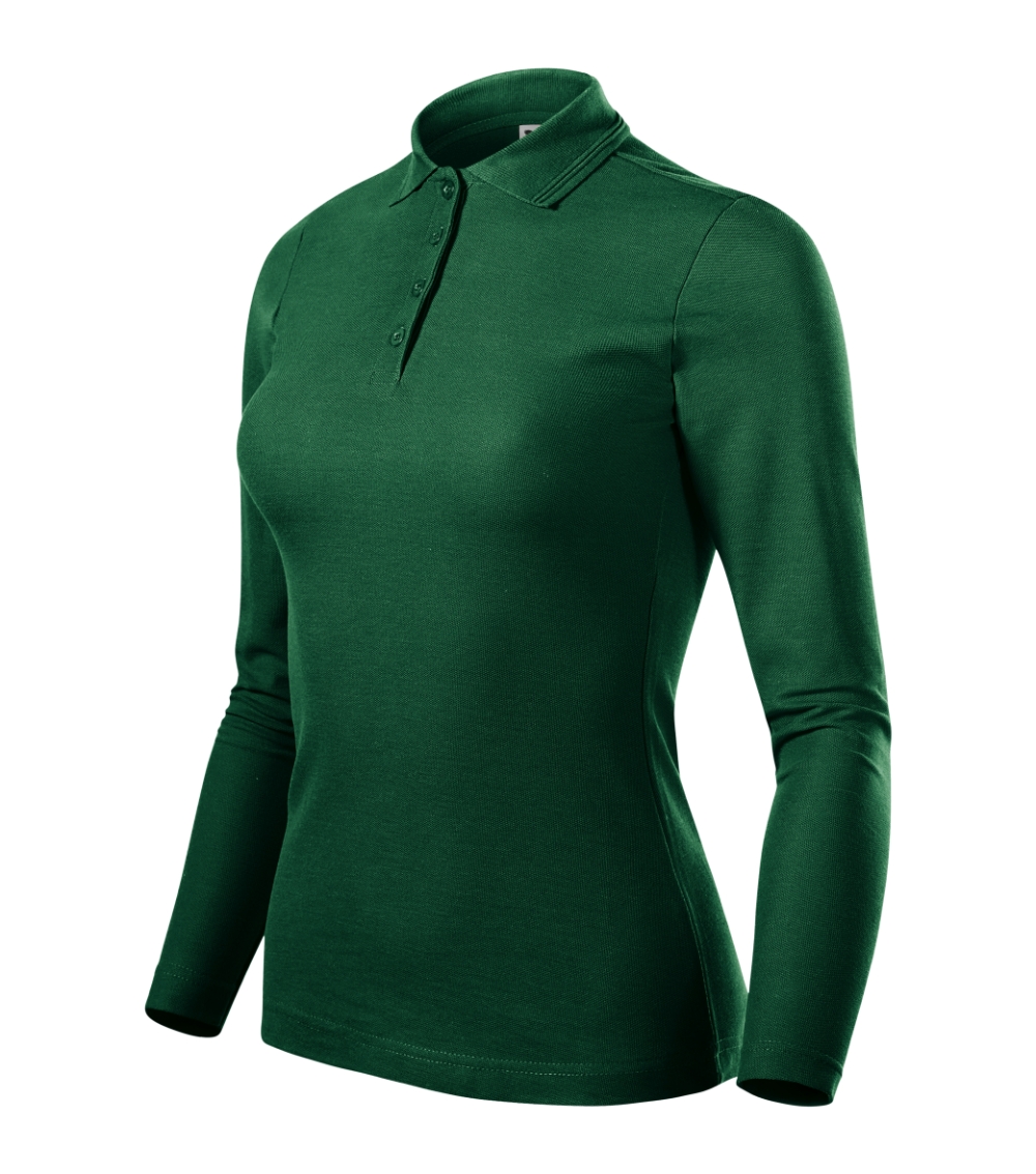 Koszulka polo damska Pique Polo LS P049292F dark green
