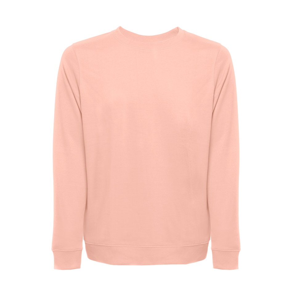 THC COLOMBO. Bluza (unisex) z włoskiego materiału frotte bez zapięcia P040816S łososiowy