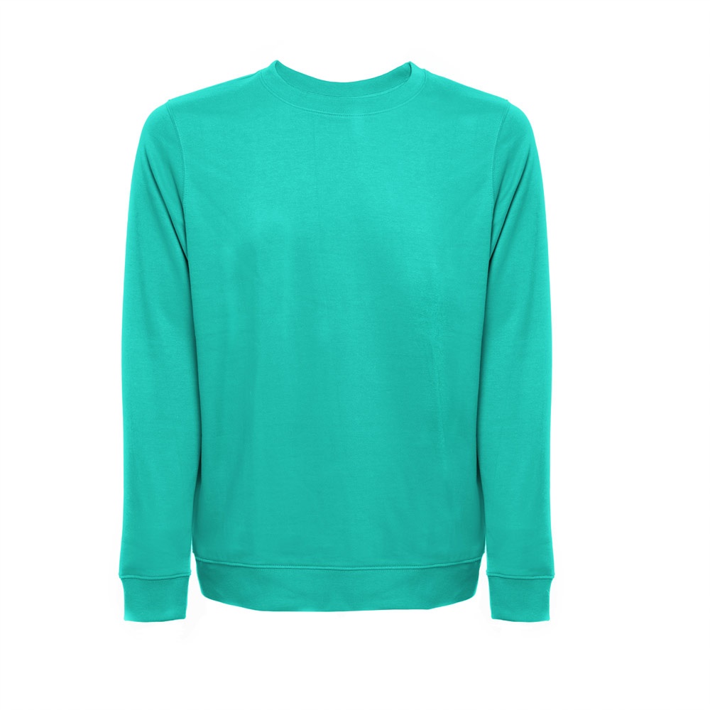 THC COLOMBO. Bluza (unisex) z włoskiego materiału frotte bez zapięcia P040816S turkusowa zieleń