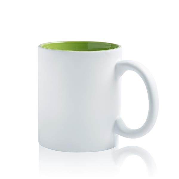 Gumowany kubek ceramiczny 325 ml / Matte Popmug P090731P jasnozielony Gumowany kubek ceramiczny 325 ml / Matte Popmug P090731P jasnozielony