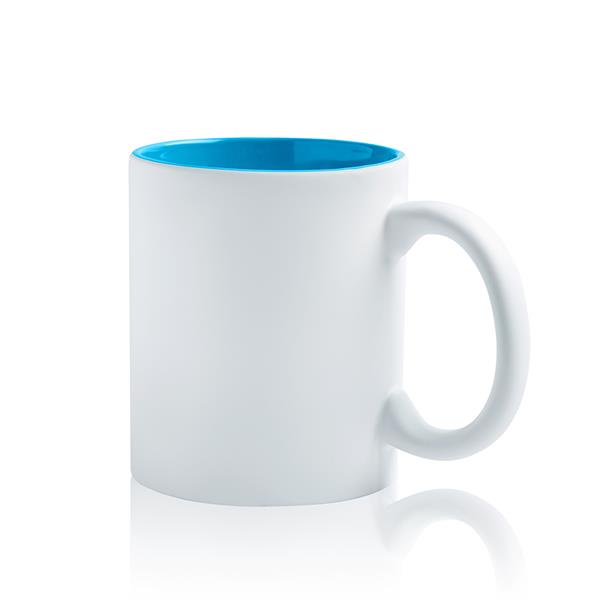 Gumowany kubek ceramiczny 325 ml / Matte Popmug P090731P tourquise blue Gumowany kubek ceramiczny 325 ml / Matte Popmug P090731P tourquise blue