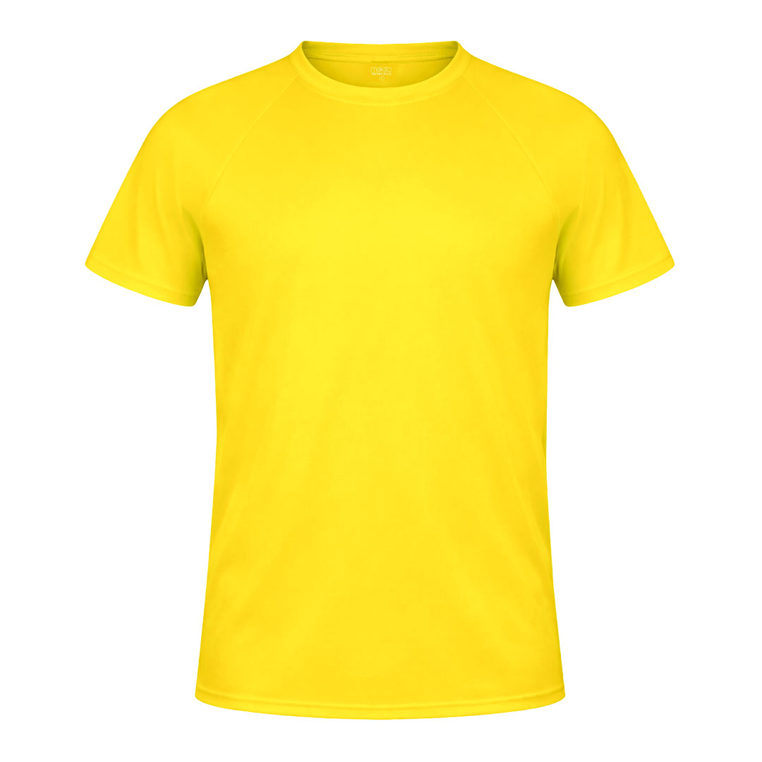 T-shirt dla dorosłych Tecnic Plus P161309T żółty fluorescencyjny