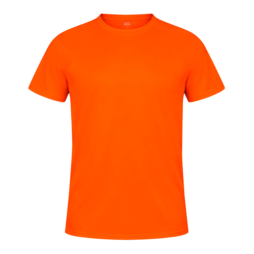 T-shirt dla dorosłych Tecnic Plus P161309T pomarańczowy fluorescencyjny