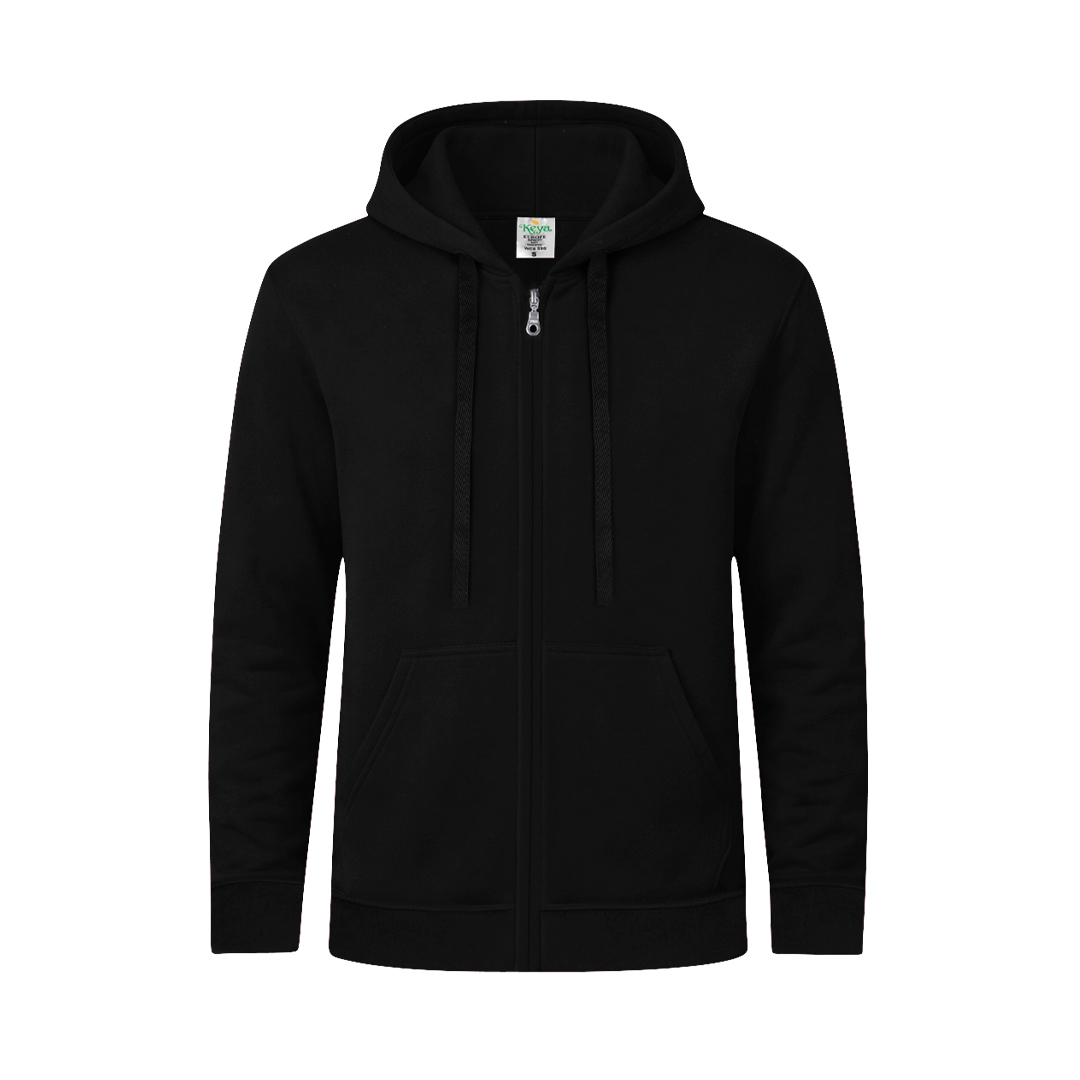 Bluza z kapturem i zamkiem dla dorosłych "keya" SWZ280 P164663T czarny
