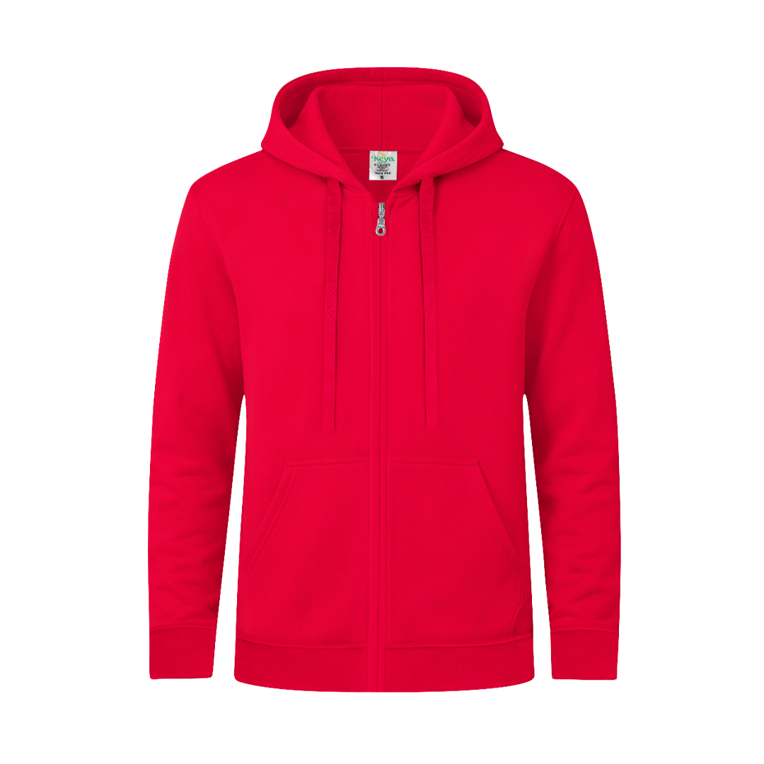 Bluza z kapturem i zamkiem dla dorosłych "keya" SWZ280 P164663T czerwony
