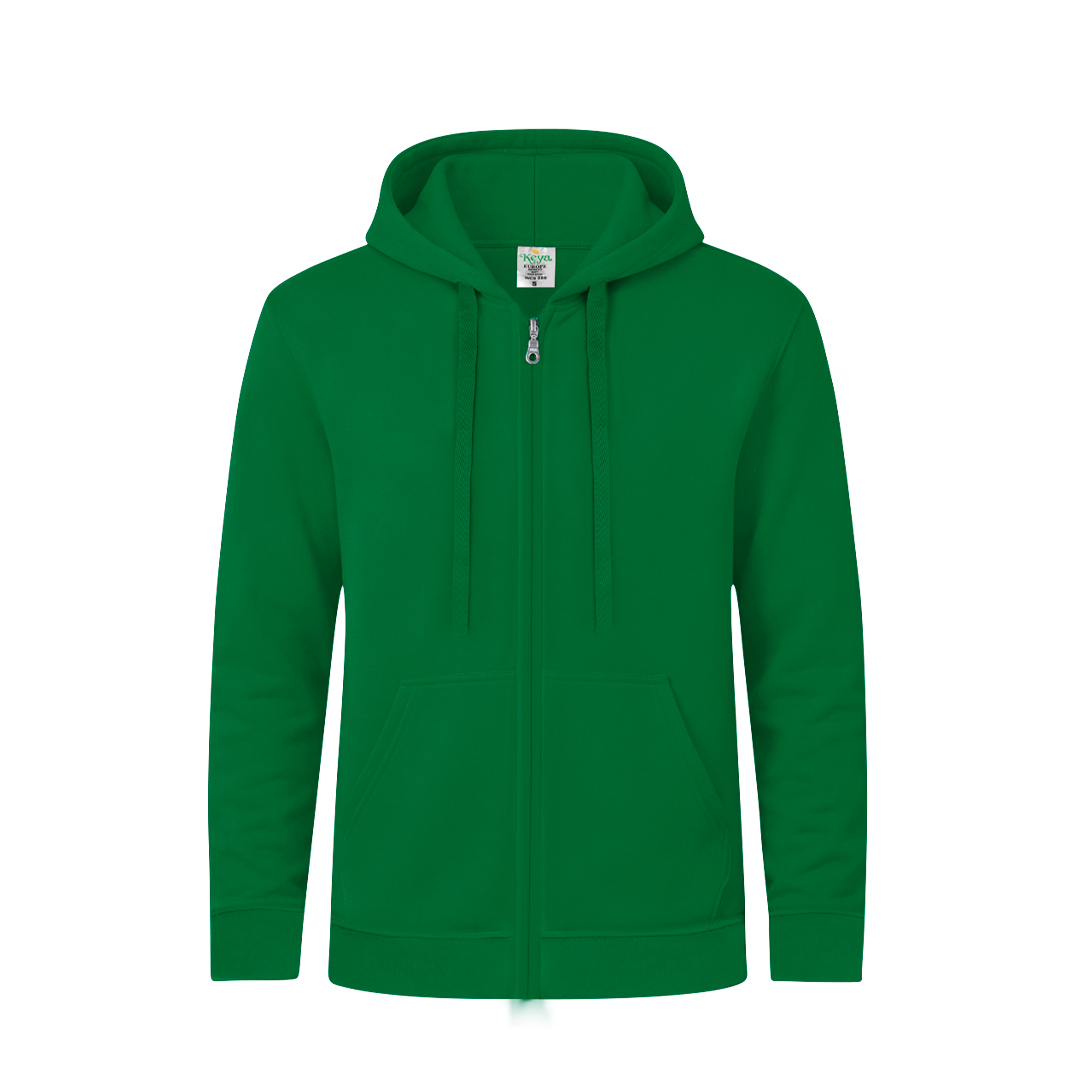 Bluza z kapturem i zamkiem dla dorosłych "keya" SWZ280 P164663T zielony