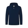 Bluza z kapturem i zamkiem dla dorosłych "keya" SWZ280 P164663T granatowy