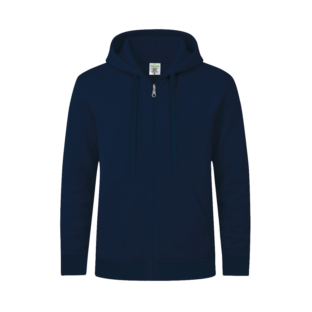 Bluza z kapturem i zamkiem dla dorosłych "keya" SWZ280 P164663T granatowy