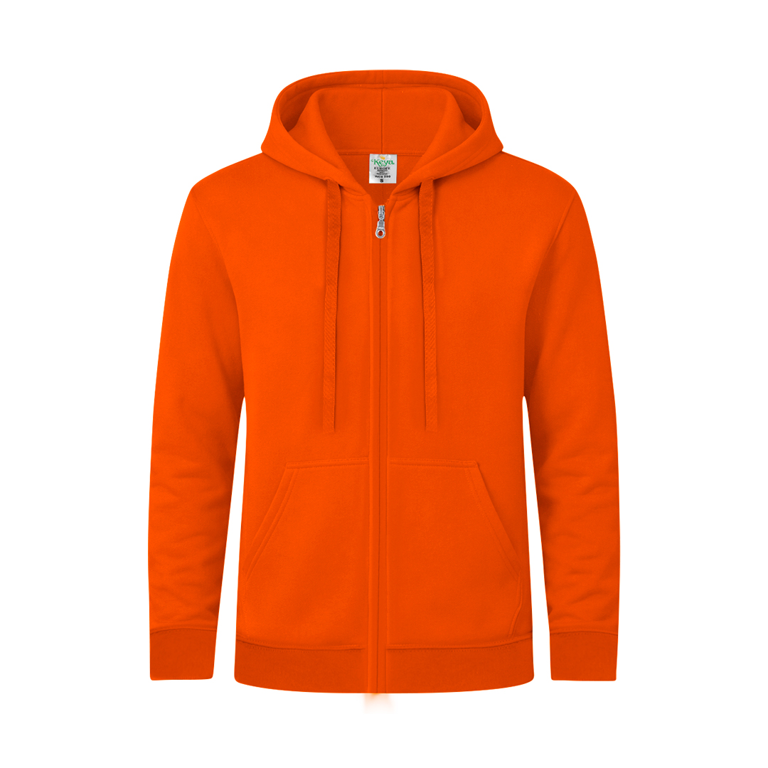 Bluza z kapturem i zamkiem dla dorosłych "keya" SWZ280 P164663T pomarańczowy