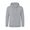 Bluza z kapturem i zamkiem dla dorosłych "keya" SWZ280 P164663T szary
