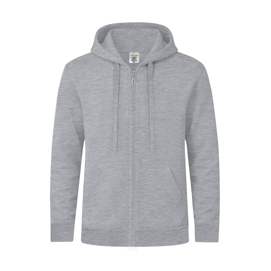 Bluza z kapturem i zamkiem dla dorosłych "keya" SWZ280 P164663T szary