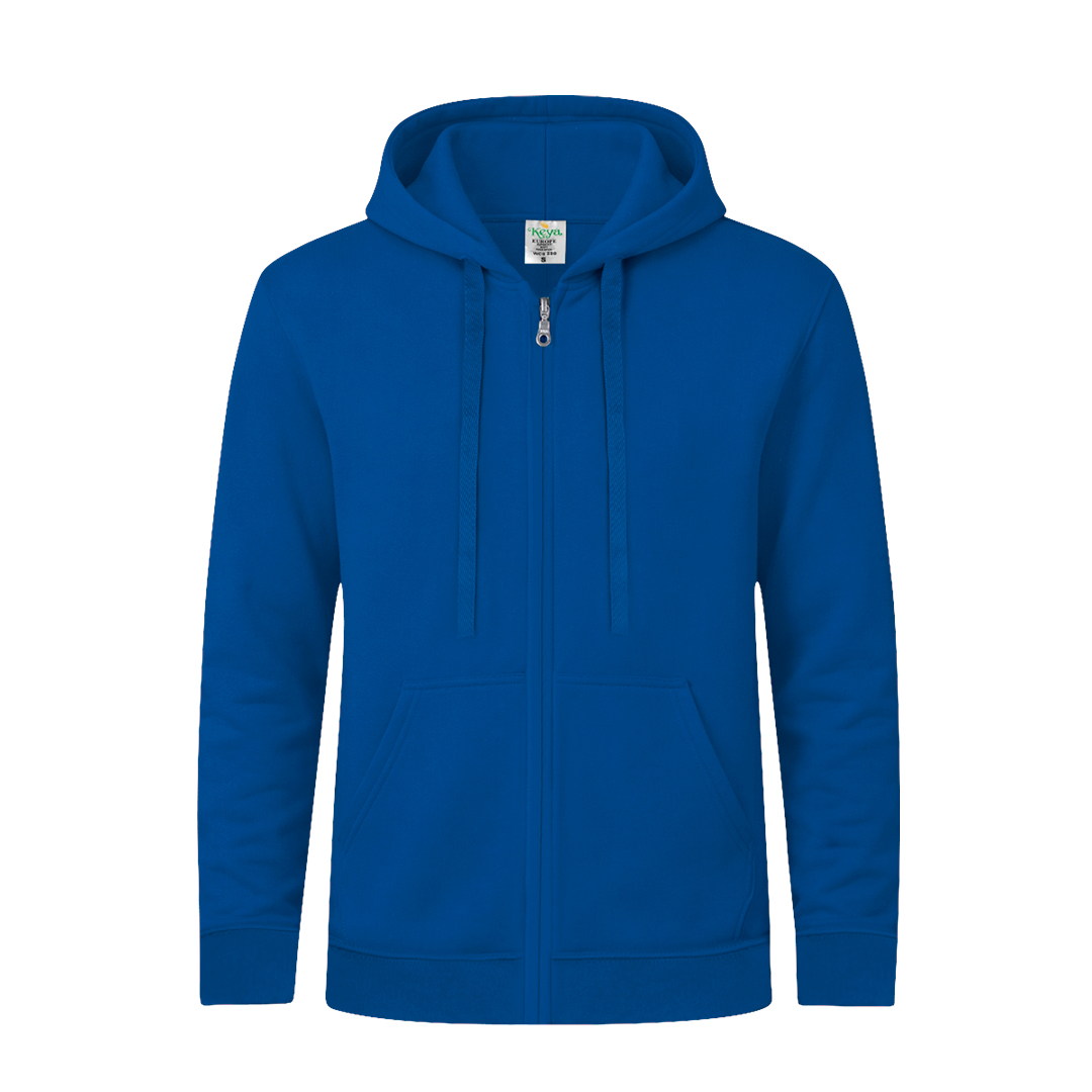 Bluza z kapturem i zamkiem dla dorosłych "keya" SWZ280 P164663T niebieski