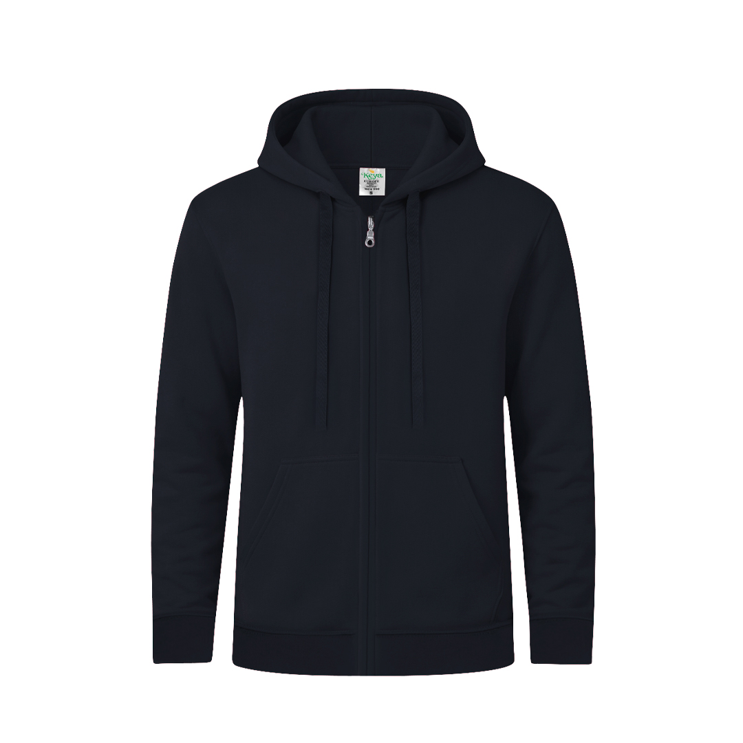 Bluza z kapturem i zamkiem dla dorosłych "keya" SWZ280 P164663T granatowy ciemny