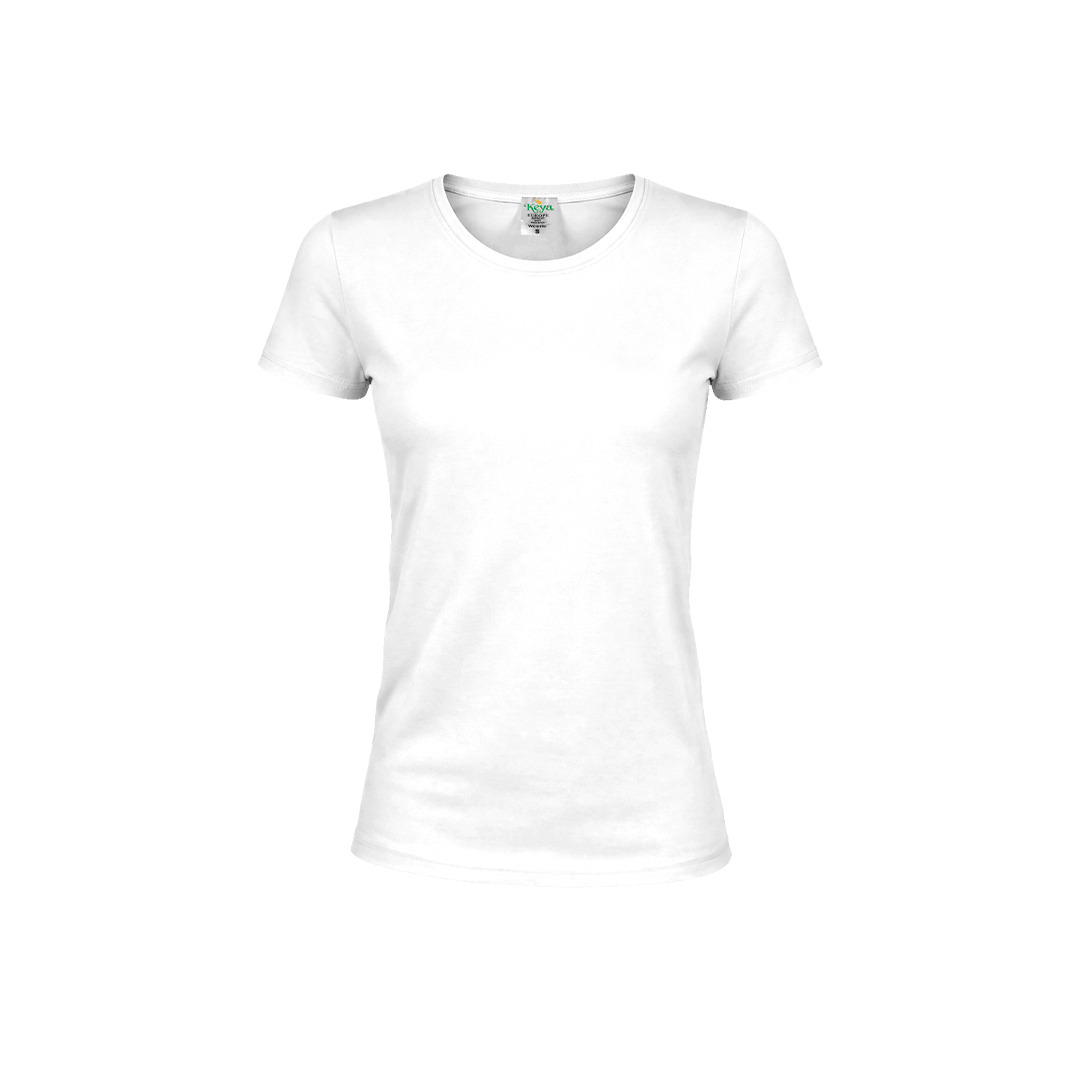 Damski biały T-shirt "keya" WCS150 P164717T MKT-5867-W