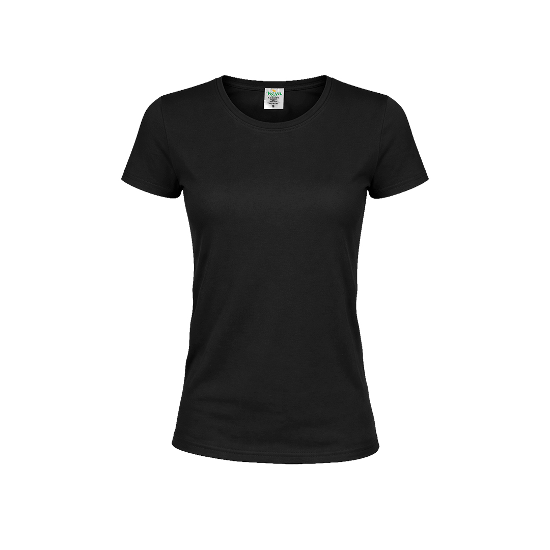 Damski kolorowy T-shirt "keya" WCS150 P164722T czarny