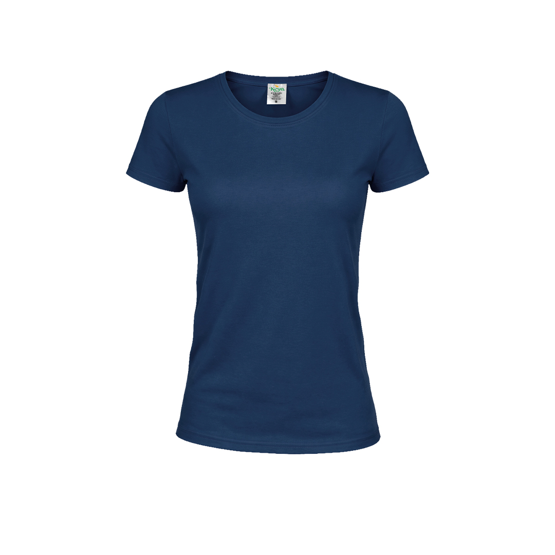 Damski kolorowy T-shirt "keya" WCS150 P164722T granatowy