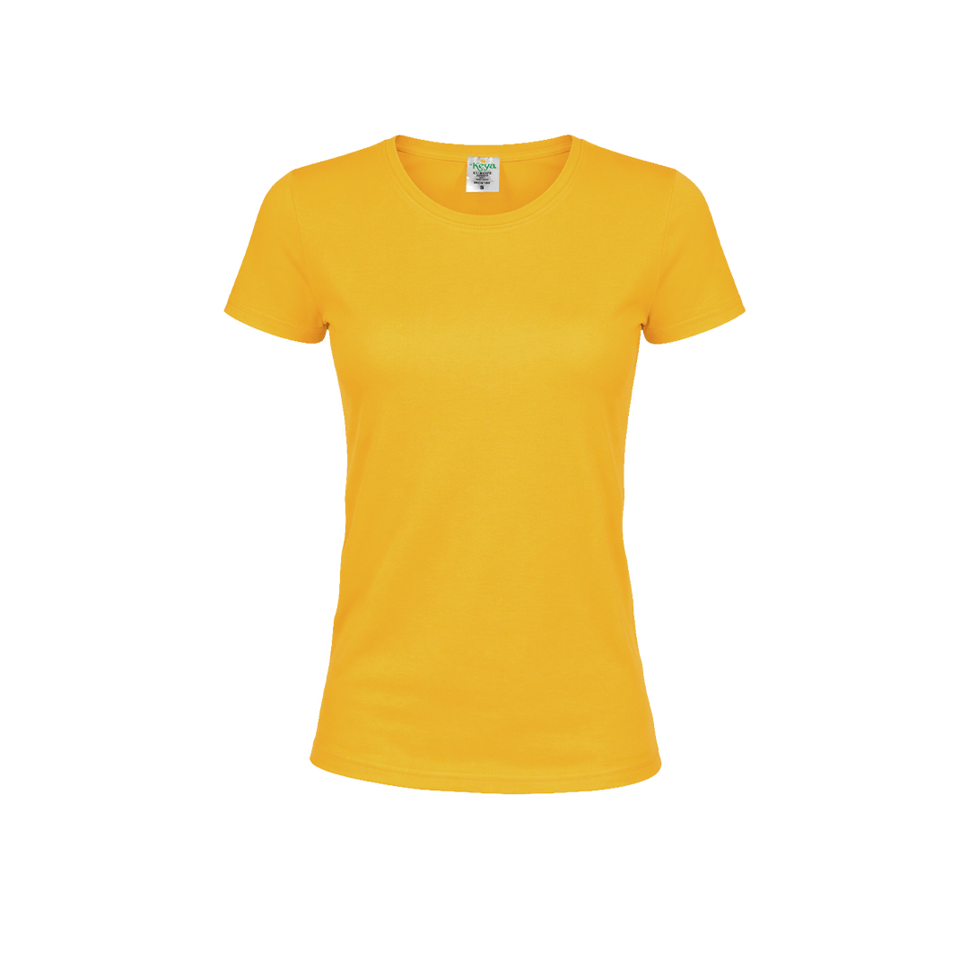 Damski kolorowy T-shirt "keya" WCS150 P164722T złoty