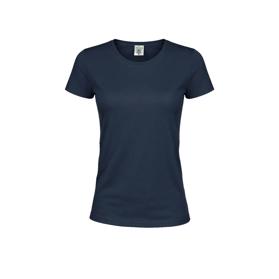 Damski kolorowy T-shirt "keya" WCS150 P164722T granatowy ciemny