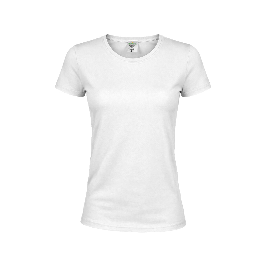 Damski biały T-shirt "keya" WCS180 P164782T MKT-5869-W