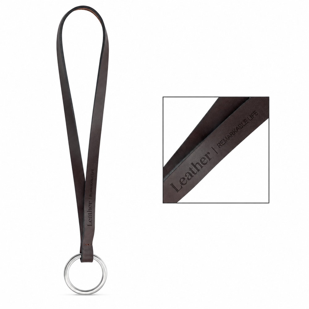 Wydrukowana próbka Lanyard LEATHER Short Slim (10 mm) P159951S ST-75032S-320