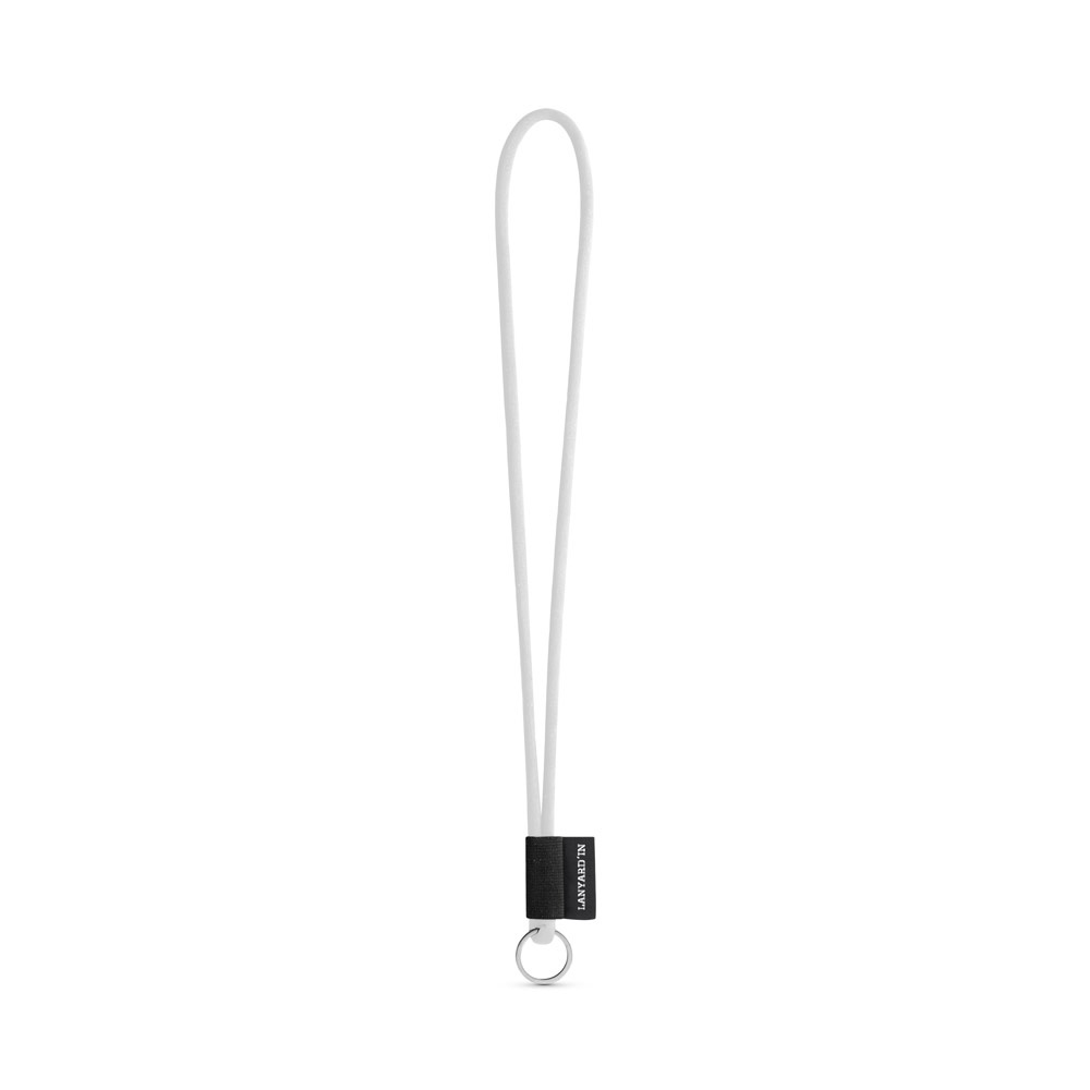 SET Lanyard TUBE Long (Ø 7 mm) z kółkiem Ø 32 mm P054633S biały