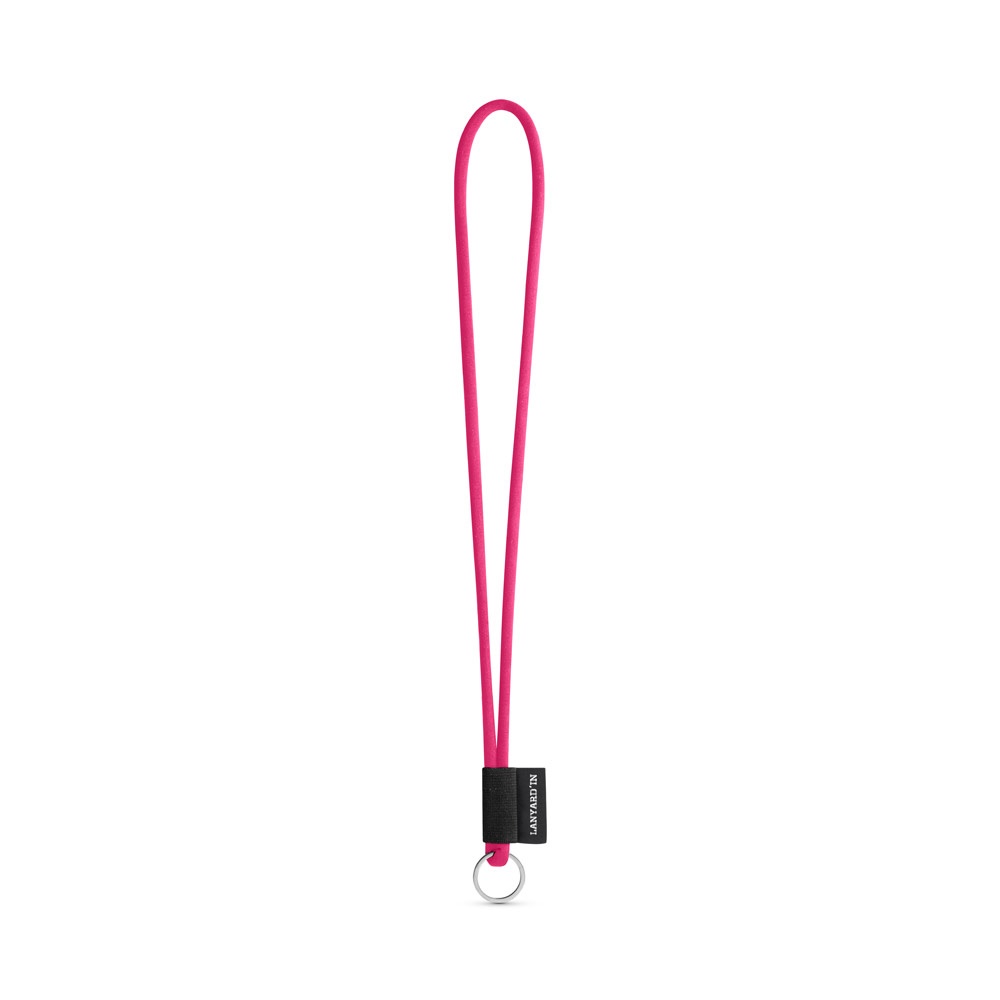 SET Lanyard TUBE Long (Ø 7 mm) z kółkiem Ø 32 mm P054633S różowy