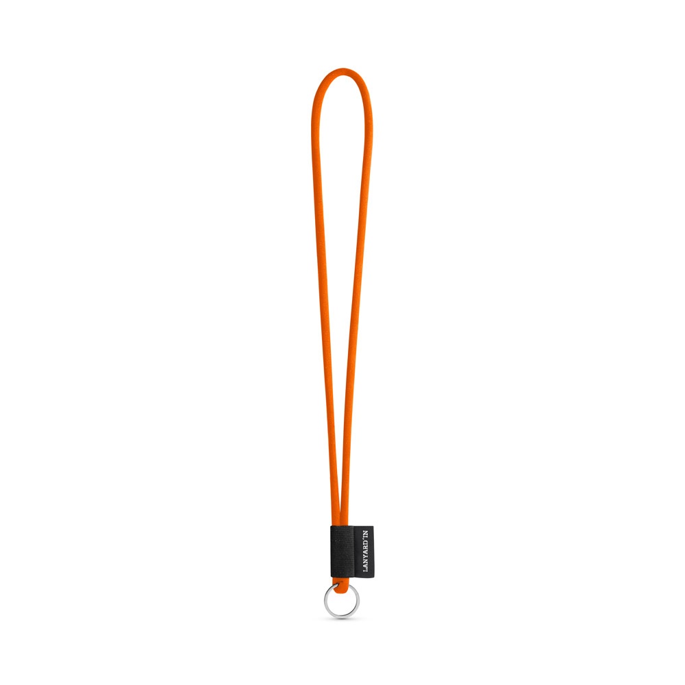 SET Lanyard TUBE Long (Ø 7 mm) z kółkiem Ø 32 mm P054633S pomarańczowy chrom
