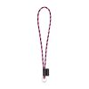 SET Lanyard TUBE Long (Ø 7 mm) z kółkiem Ø 32 mm P054633S czarny / różowy