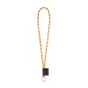 SET Lanyard TUBE Long (Ø 7 mm) z kółkiem Ø 32 mm P054633S fluorescencyjny żółty / pomarańczowy chrom