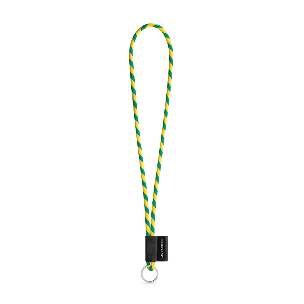 SET Lanyard TUBE Long (Ø 7 mm) z kółkiem Ø 32 mm P054633S żółty / zielony