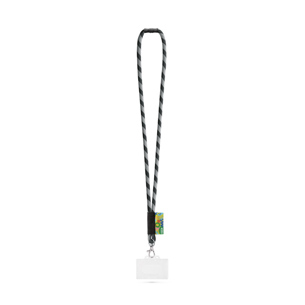 WATFORD. SET Lanyard TUBE Long (Ø 7 mm) z karabińczykiem 9 mm, zapięciem bezpieczeństwa Ø 7 mm i sztywnym uchwytem na identyfikator/kartę o wymiarach 91 x 68 mm P145190S czarny / szary WATFORD. SET Lanyard TUBE Long (Ø 7 mm) z karabińczykiem 9 mm, zapięciem bezpieczeństwa Ø 7 mm i sztywnym uchwytem na identyfikator/kartę o wymiarach 91 x 68 mm P145190S czarny / szary