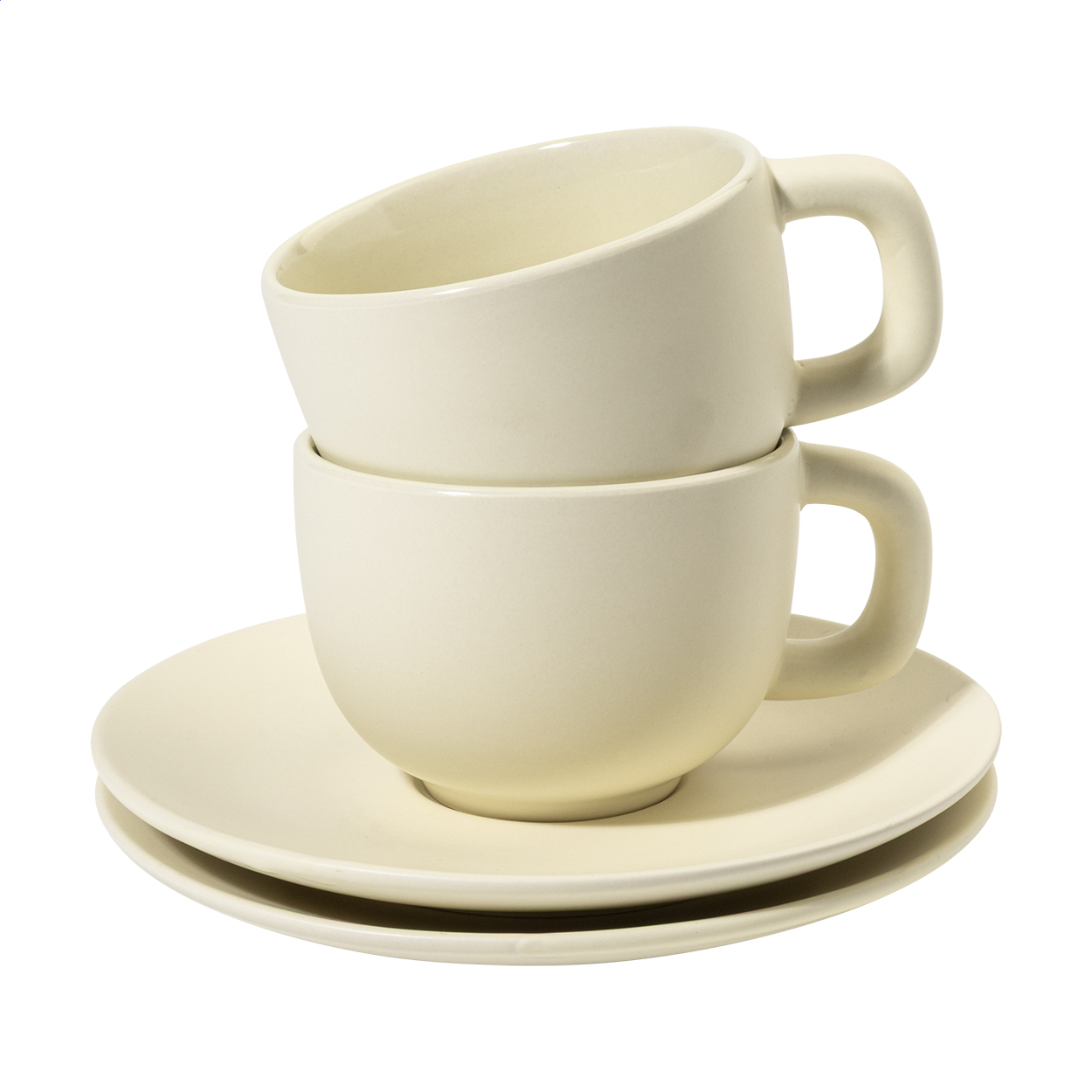 Zestaw filiżanek do cappuccino Caturra Plus P118139D naturalny Zestaw filiżanek do cappuccino Caturra Plus P118139D naturalny