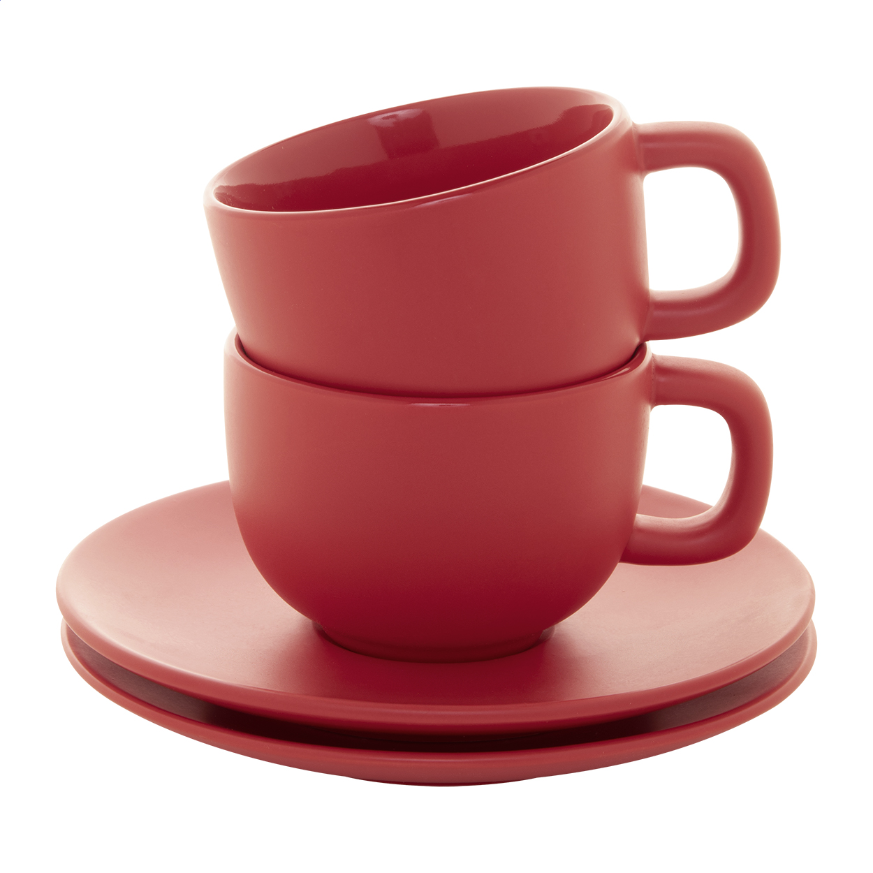 Zestaw filiżanek do cappuccino Caturra Plus P118139D czerwony Zestaw filiżanek do cappuccino Caturra Plus P118139D czerwony