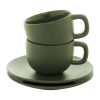 Zestaw filiżanek do cappuccino Caturra Plus P118139D zielony Zestaw filiżanek do cappuccino Caturra Plus P118139D zielony