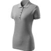 Koszulka polo damska Pique Polo Free P064382F ciemnoszary melanż