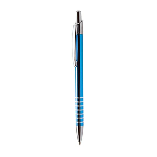 Metalowy długopis z 7 pierścieniami / Sring P090046P tourquise blue