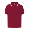 Koszulka polo pkid 200 P138076H burgundy / white