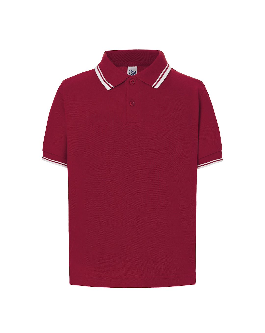 Koszulka polo pkid 200 P138076H burgundy / white