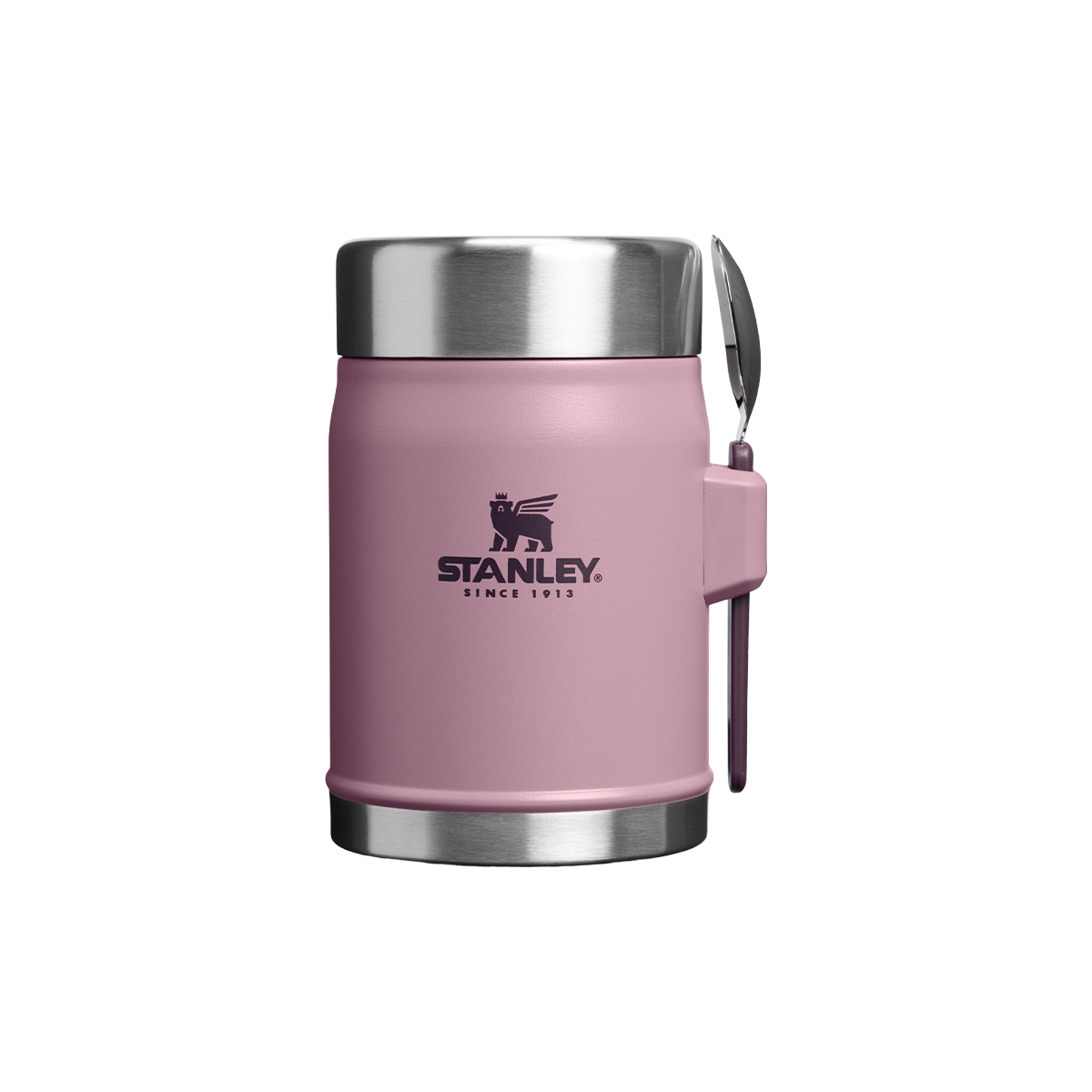 Pojemnik na żywność ze sztućcem The Legendary Food Jar 0,4L P154513P purple smoke