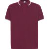 Koszulka polo pora 210 P137506H burgundy / white