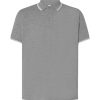 Koszulka polo pora 210 P137506H grey melange / white