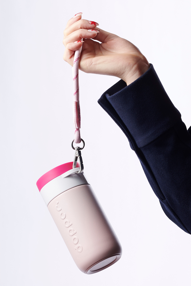 Smycz - White Mug Ring - Cherry Pink P159854P 3 Smycz - White Mug Ring - Cherry Pink P159854P