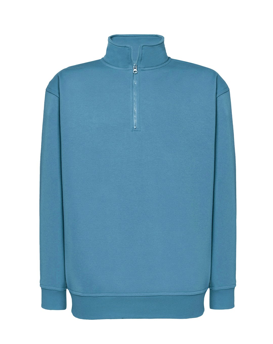Bluza dresowa swra zip P138633H petrol blue